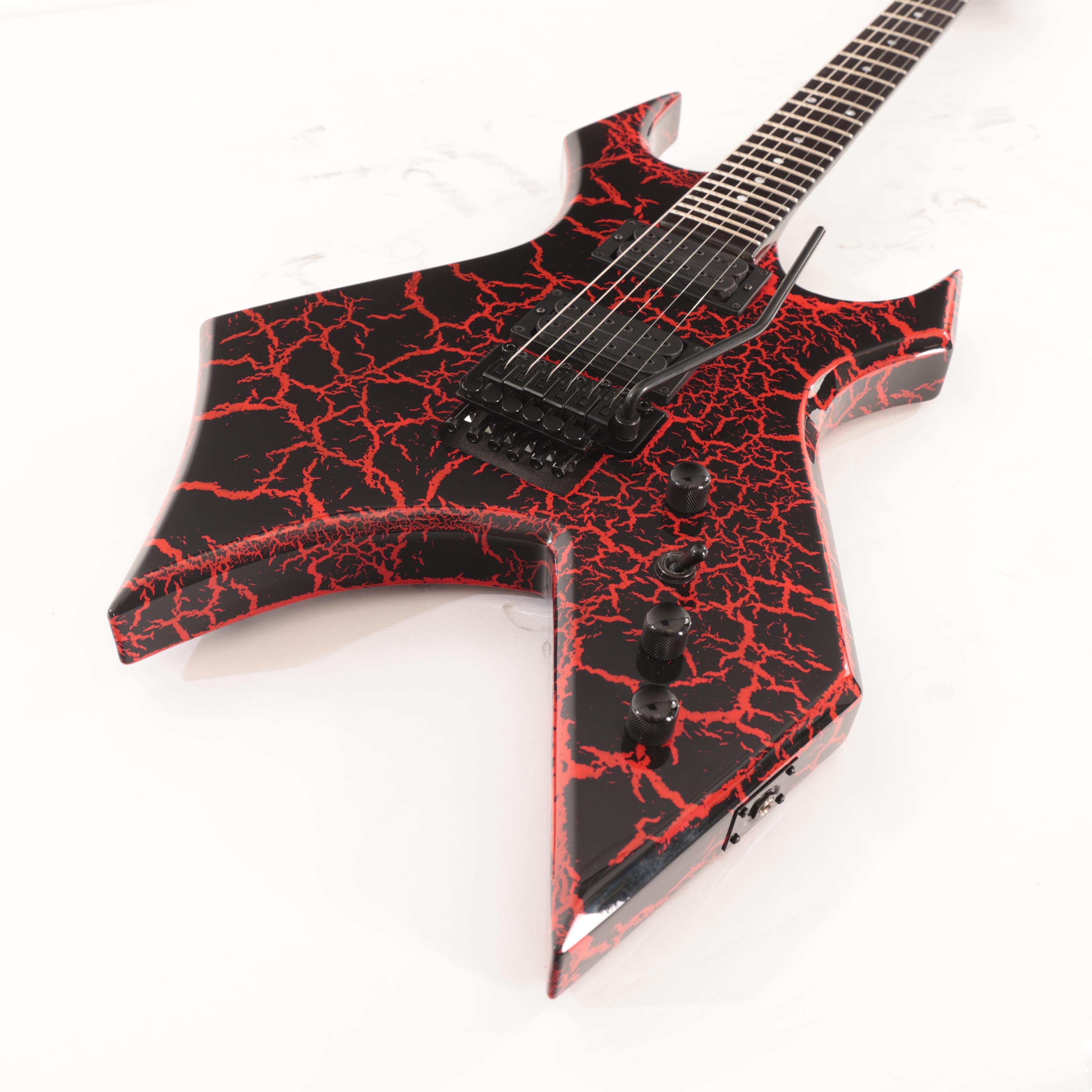 BC Rich Warlock Legacy Floyd Rose Guitar in Red Crackle